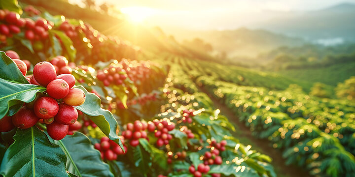 Coffee field landscape
